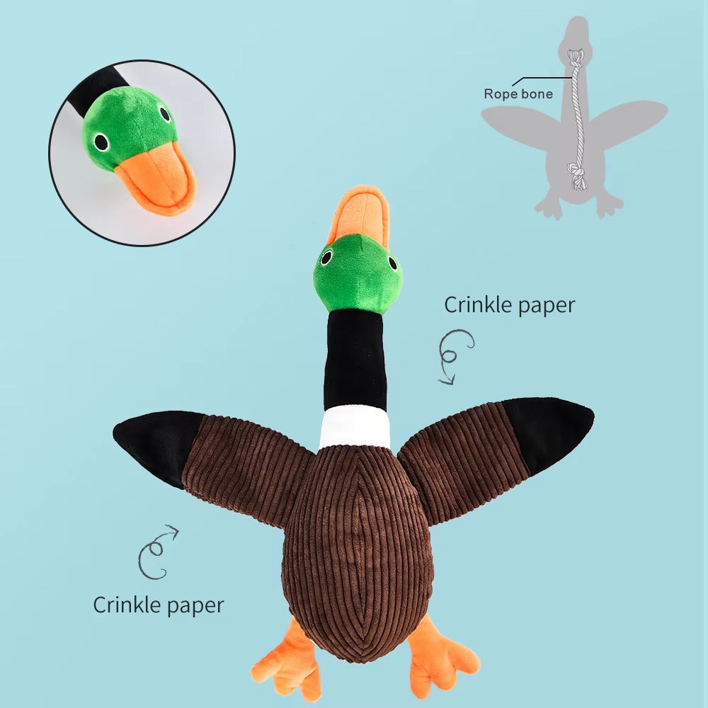 Manufacturer Wholesale Custom Plush Duck Dog Toy – Squeaker, Crinkle Paper