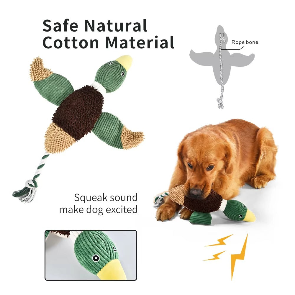 Manufacturer Wholesale Custom Plush Duck Dog Toy – Squeaker, Crinkle Paper
