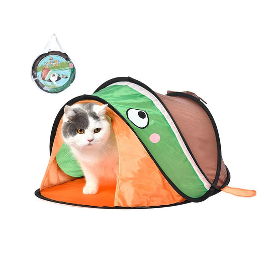 New Animal-Designed Cat Toy – Polyester Crinkle Escape House (with Package)
