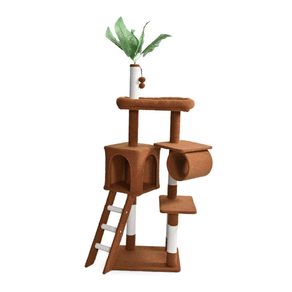 Premium Multi-Level Cat Tower – Plush Perches, Cotton Rope Posts (for Big Cats, Indoor)