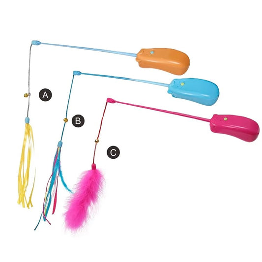Hot Selling Electronic Cat Toy – Interactive Laser & Feather (Safe, Exercise)