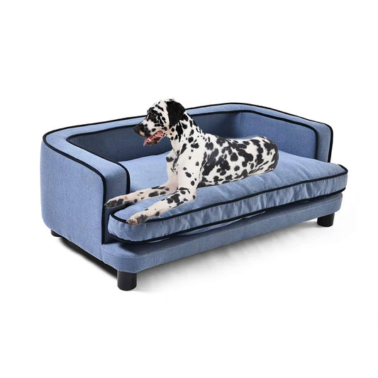 Wholesale Custom Pet Furniture – Dog Couch (Soft Velvet, Solid Wood, New Design, with Storage, High Quality)