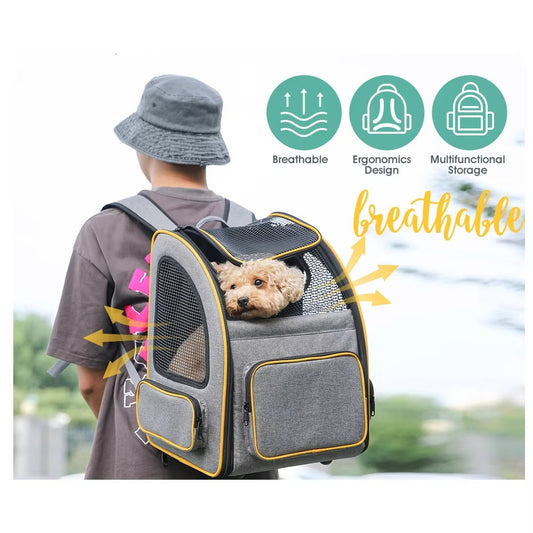 Custom Luxury Dog Travel Backpack – 600D Oxford, Durable, Breathable (Ergonomic)