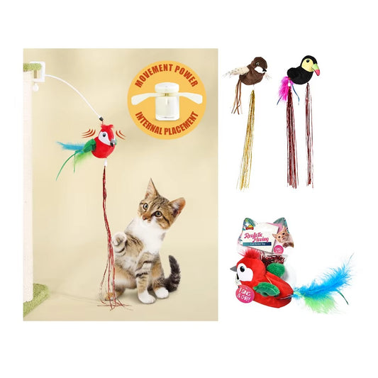 Wholesale Automatic Cat Teaser Toy – Interactive Flapping Bird (With Movement Power)