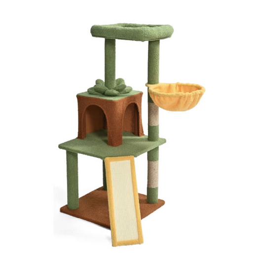 Space-Saving Compact Cat Tower – Sisal Scratch (for Small Homes, Indoor Cats)