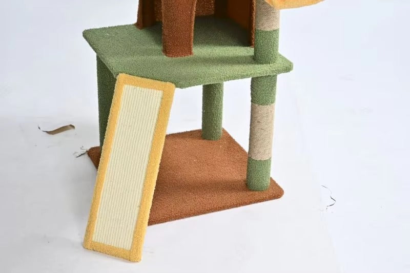 Space-Saving Compact Cat Tower – Sisal Scratch (for Small Homes, Indoor Cats)