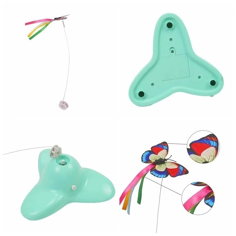 Electronic Butterfly Cat Toy – Rotating, Teaser (Interactive for Playing)