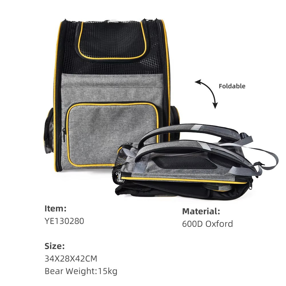 Custom Luxury Dog Travel Backpack – 600D Oxford, Durable, Breathable (Ergonomic)