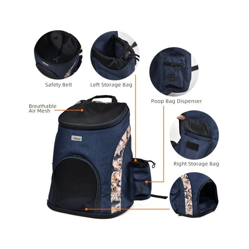 Petstar New 900D Water-proof Oxford Fabric Pet Travel Carrier Dog Backpack