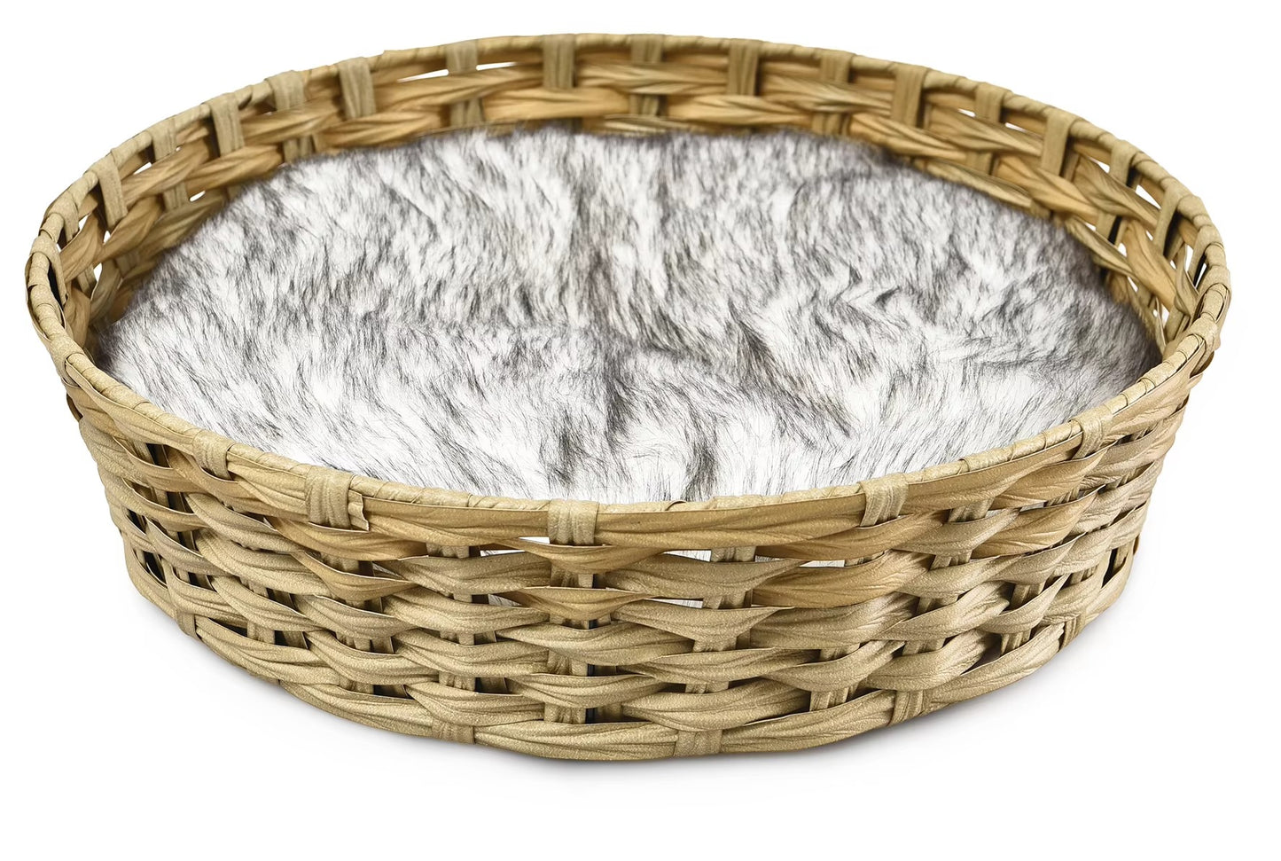 Attractive Rattan Cat Bed – Round, with Warm Mat