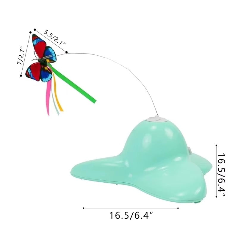 Electronic Butterfly Cat Toy – Rotating, Teaser (Interactive for Playing)