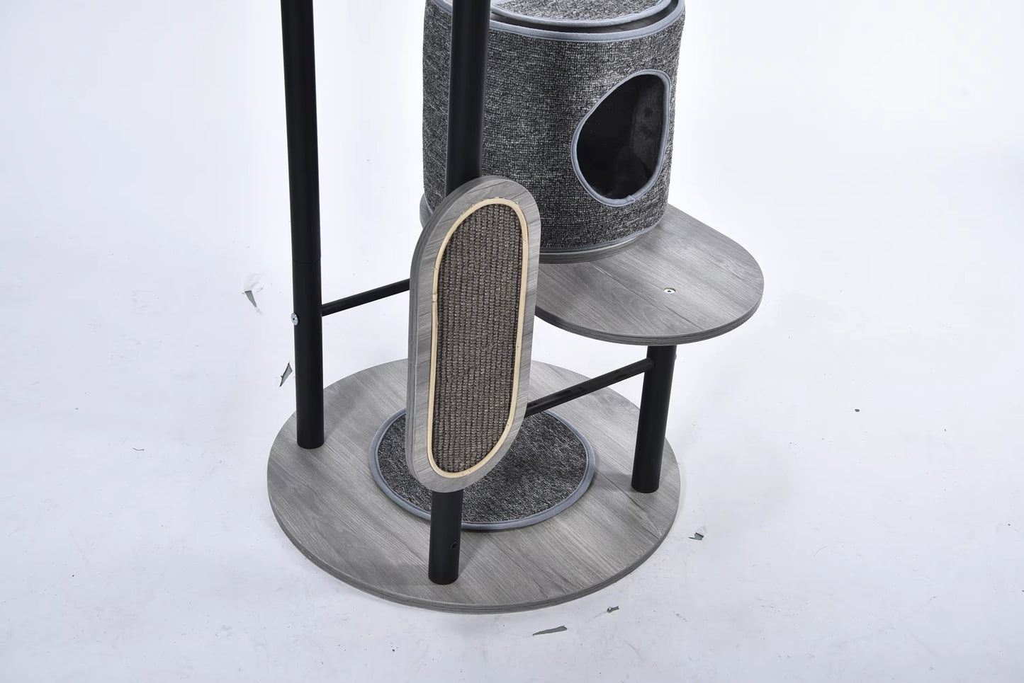 Luxury Modern Cat Tree – Metal, Multi-Level, Space-Saving (Scratching Post, Indoor)