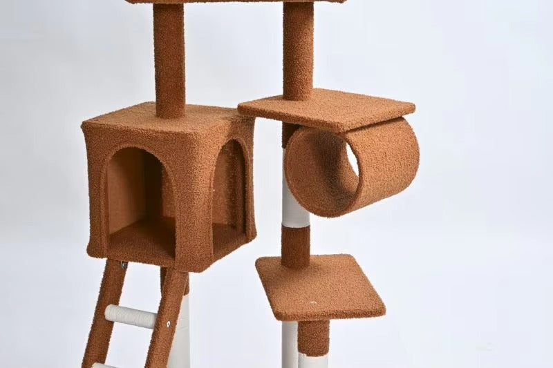 Premium Multi-Level Cat Tower – Plush Perches, Cotton Rope Posts (for Big Cats, Indoor)