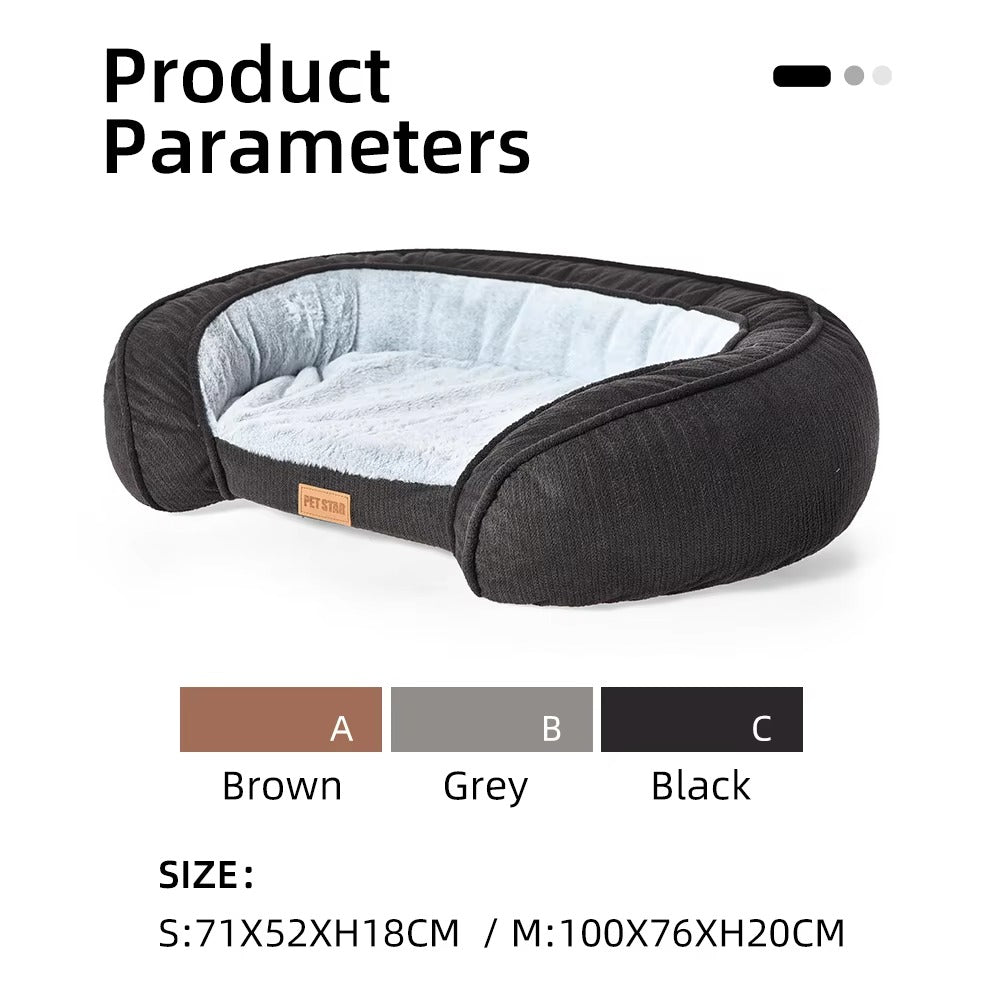 Wholesale Dog Bed – Bouclé & Suede, Orthopedic Foam, Detachable, Corn Kernel Shape