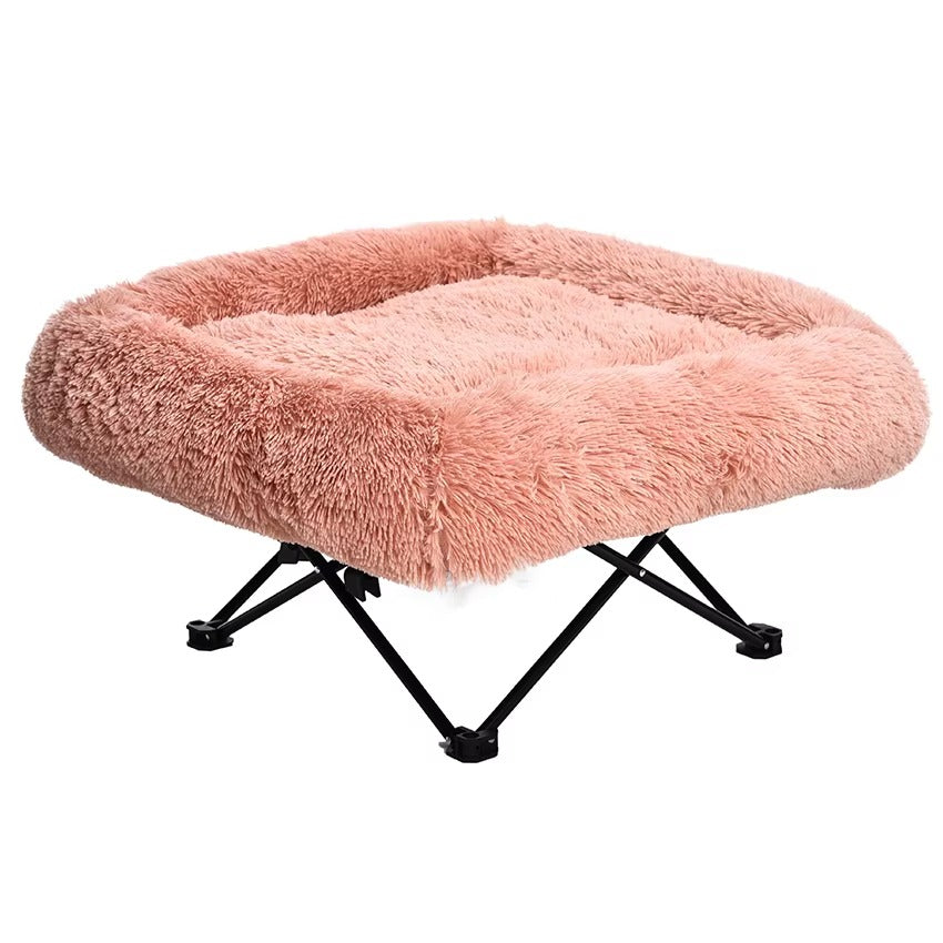 Foldable Elevated Pet Bed – Anti-Slip, Polyester & Stainless Steel, Indoor
