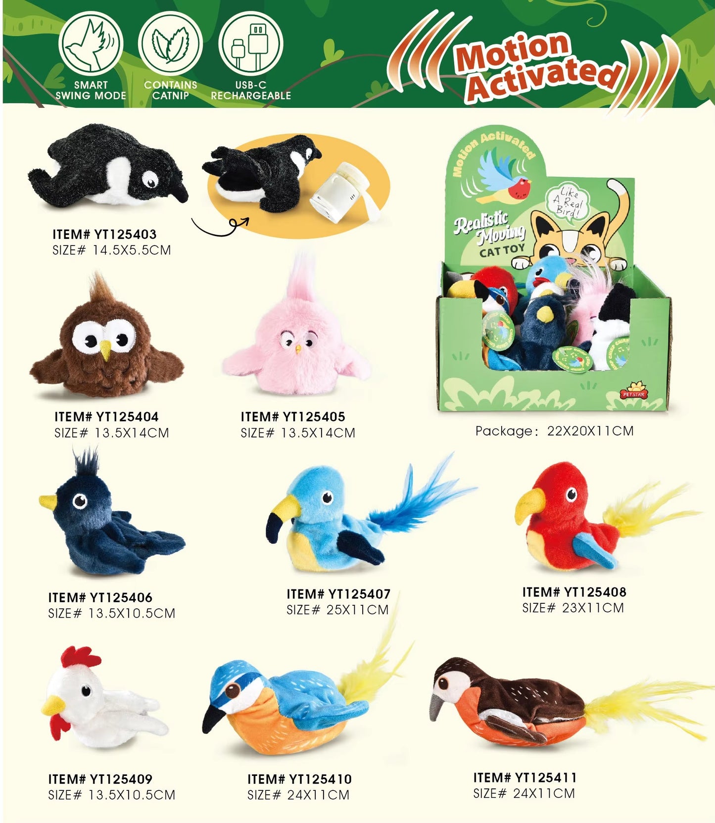 Wholesale Popular Cat Toy – Flapping Bird (Realistic Design), Electric (Smart Swings, for Playing)