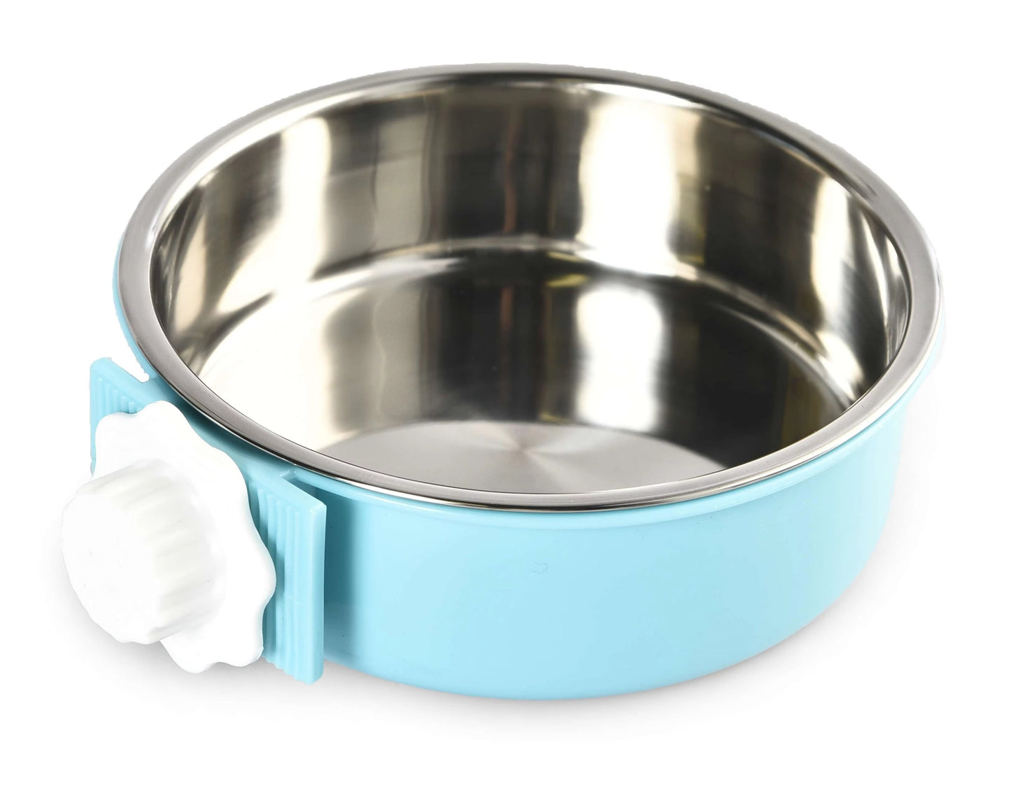 Removable Stainless Steel Pet Bowl – Hanging (Cage/Coop/Crate), Food & Water Feeder (Dog)