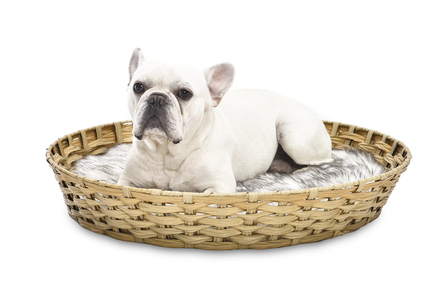 Attractive Rattan Cat Bed – Round, with Warm Mat