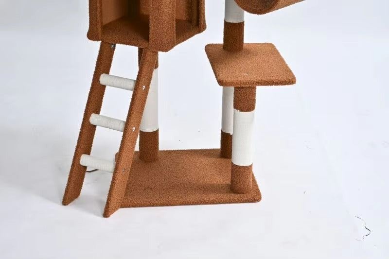 Premium Multi-Level Cat Tower – Plush Perches, Cotton Rope Posts (for Big Cats, Indoor)