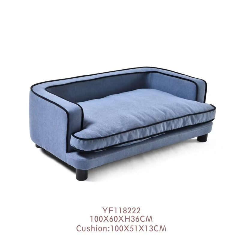 Wholesale Custom Pet Furniture – Dog Couch (Soft Velvet, Solid Wood, New Design, with Storage, High Quality)