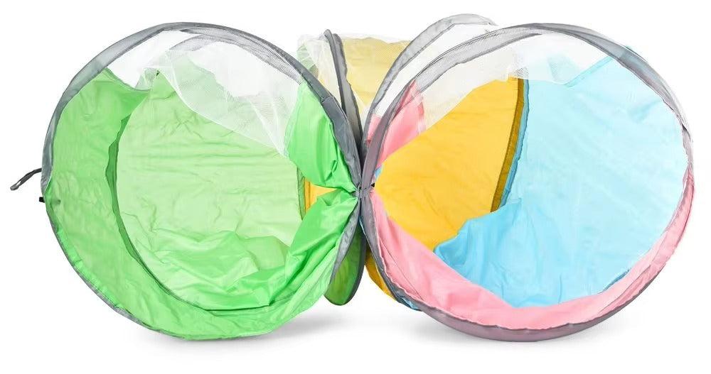 Interactive Cat Tunnel Toy – Collapsible, Transparent, Colourful (Indoor/Outdoor, with Bag)