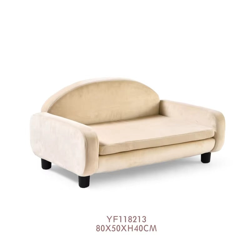 2023 New Arrival Premium Pet Sofa – Hot-Sell Velvet Solid Wood Dog Bed