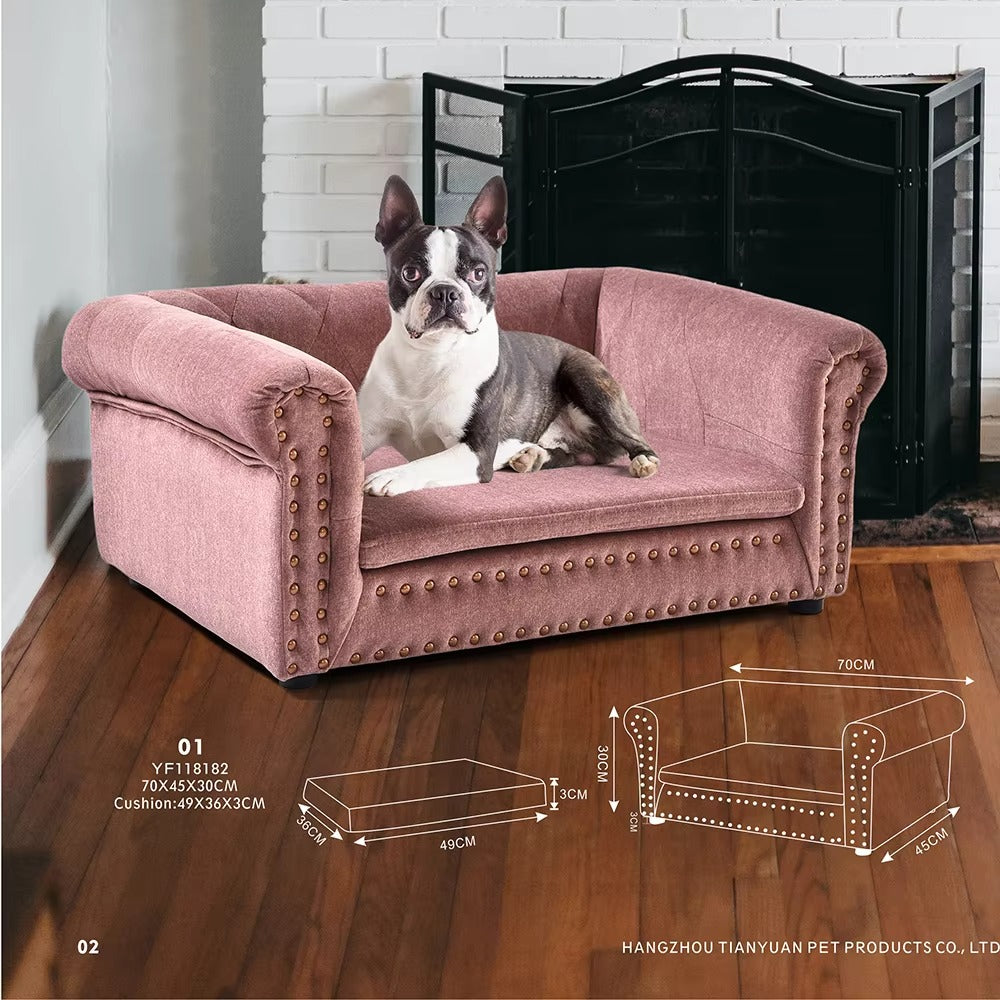 Foldable Elevated Pet Bed – Anti-Slip, Polyester & Stainless Steel, Indoor