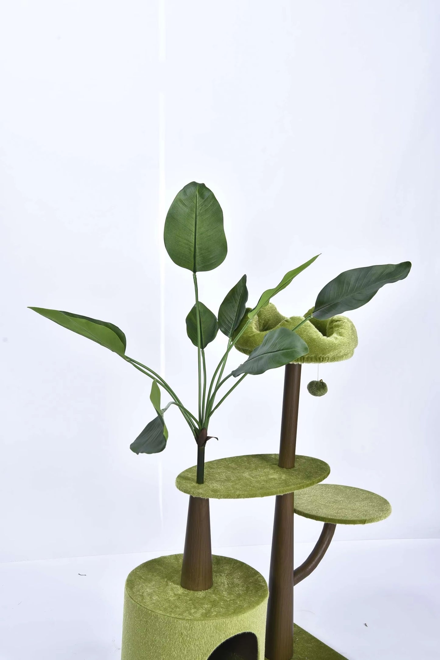 Manufacturer Cat Tree – Solid Steel, Large Platform (Green Plants, Home Decorative, Climbing Frame)