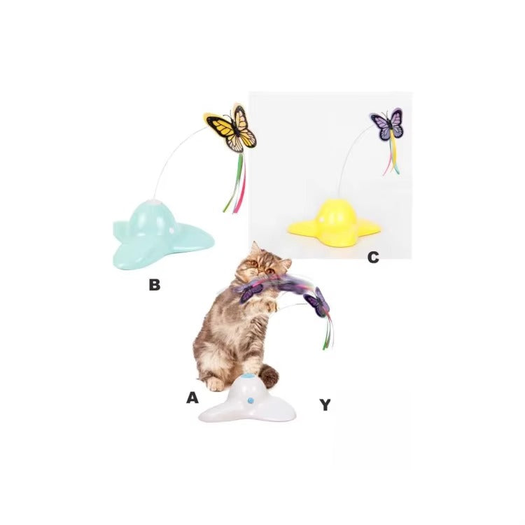 Electronic Butterfly Cat Toy – Rotating, Teaser (Interactive for Playing)