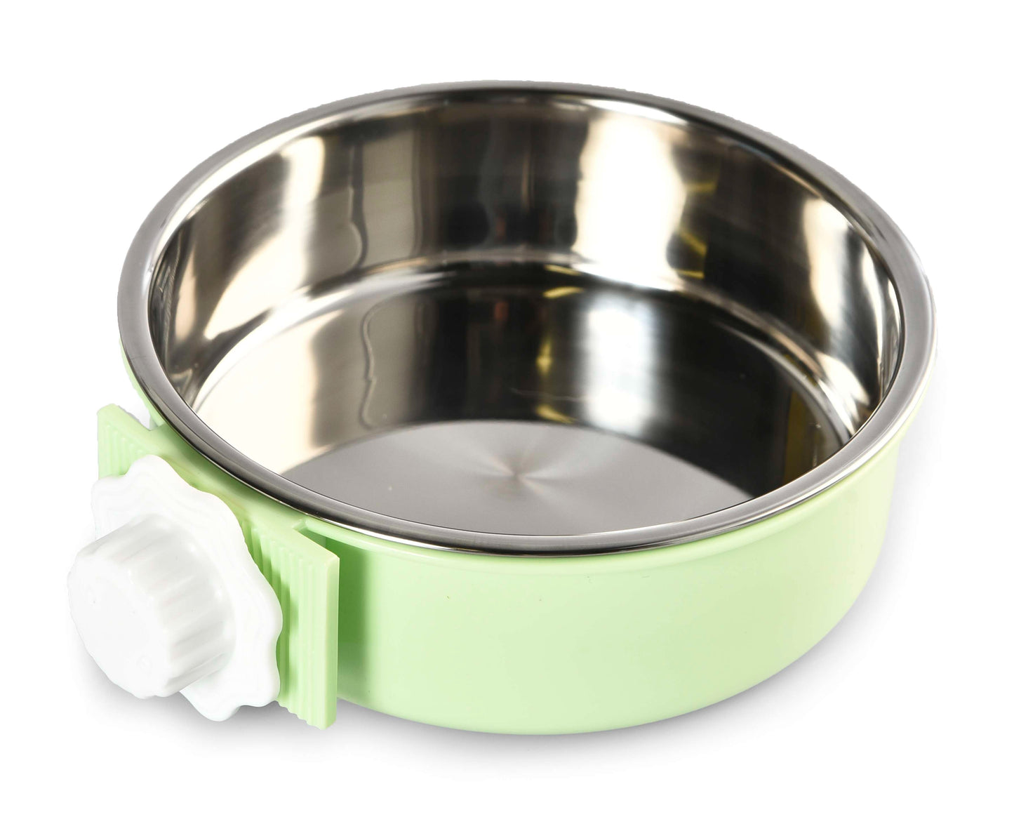 Removable Stainless Steel Pet Bowl – Hanging (Cage/Coop/Crate), Food & Water Feeder (Dog)