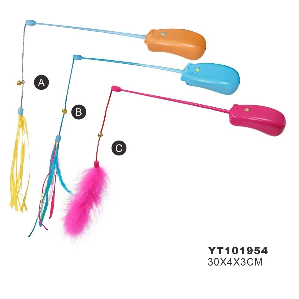 Hot Selling Electronic Cat Toy – Interactive Laser & Feather (Safe, Exercise)