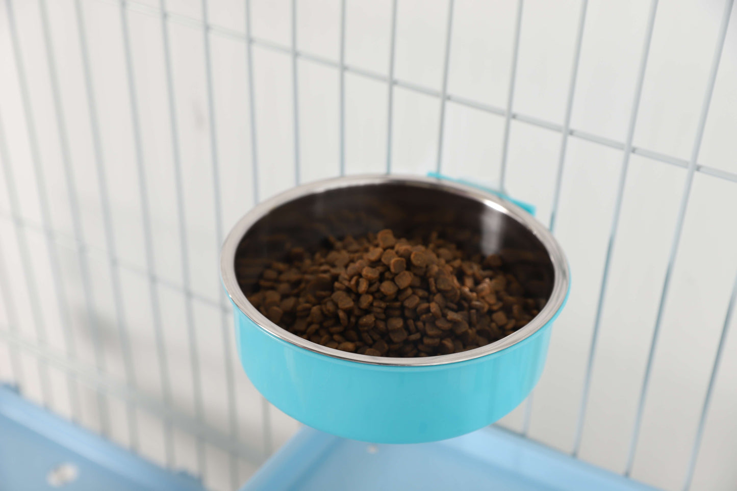 Removable Stainless Steel Pet Bowl – Hanging (Cage/Coop/Crate), Food & Water Feeder (Dog)